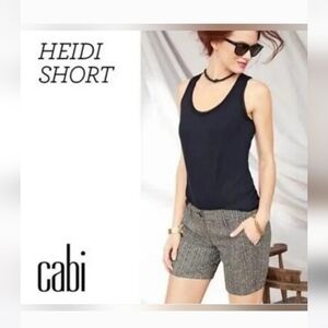 CABI #5246 Heidi Mid Thigh Black and White Shorts Size 8 NWOT